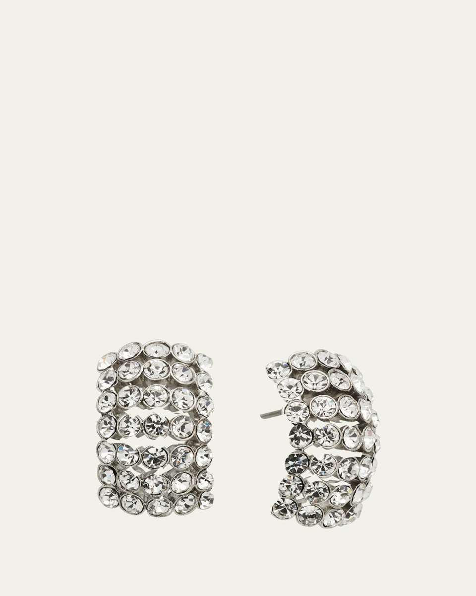 Crystal Disco Hoop Earrings